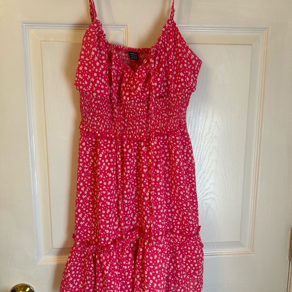 SHEIN Pink Floral Mini Dress